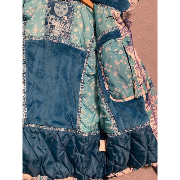 Liquid Venture Snowboard Jacket Girls Large Purple Teal Teen Geometric Insulated - Picture 13 of 16